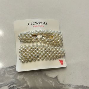 J.Crew crewcuts hair clips. Pearl detail. New.